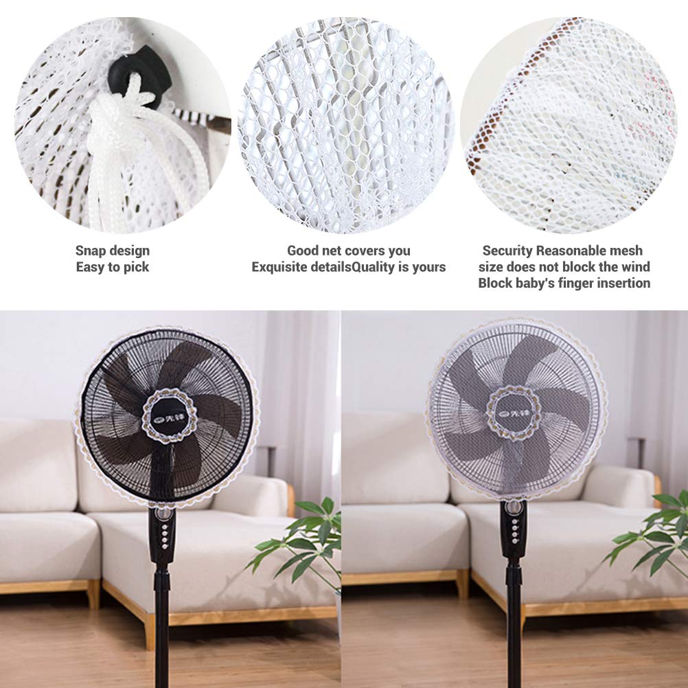TOPINCN Baby Safety Fan Cover - Finger Protector Mesh Net for Electric Fans, Home & Office Dust Cover - Black - Perfect for Childproofing & Keeping Fans Clean