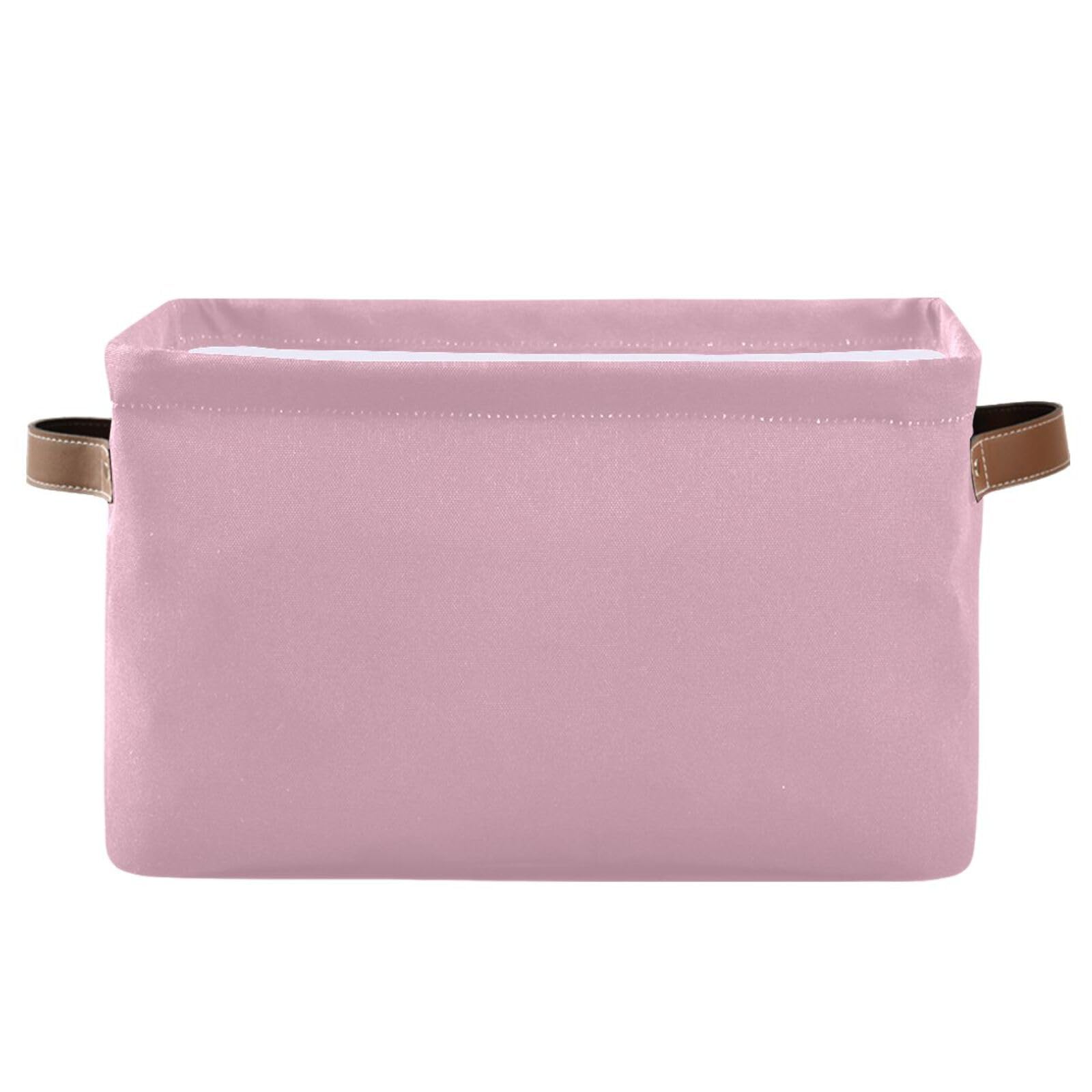Azalea Pink Fabric Storage Bins with Sturdy Handles - 2 Pack Closet & Shelf Organizers for Bedroom, Dormitory & Home Organization - Perfect for Toys, Books & Clothes Storage