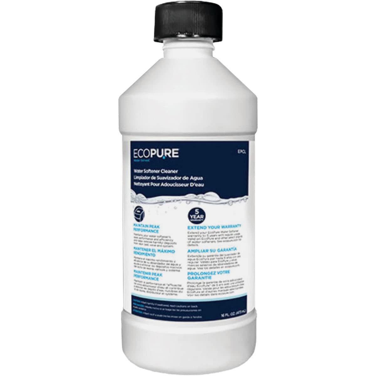 EcoPure Water Softener Cleaner Liquid - 16 oz | Removes Hard Water Stains & Scale | Safe for Dishwashers, Washing Machines & Coffee Makers | Eco-Friendly Solution for Home & Kitchen Appliances