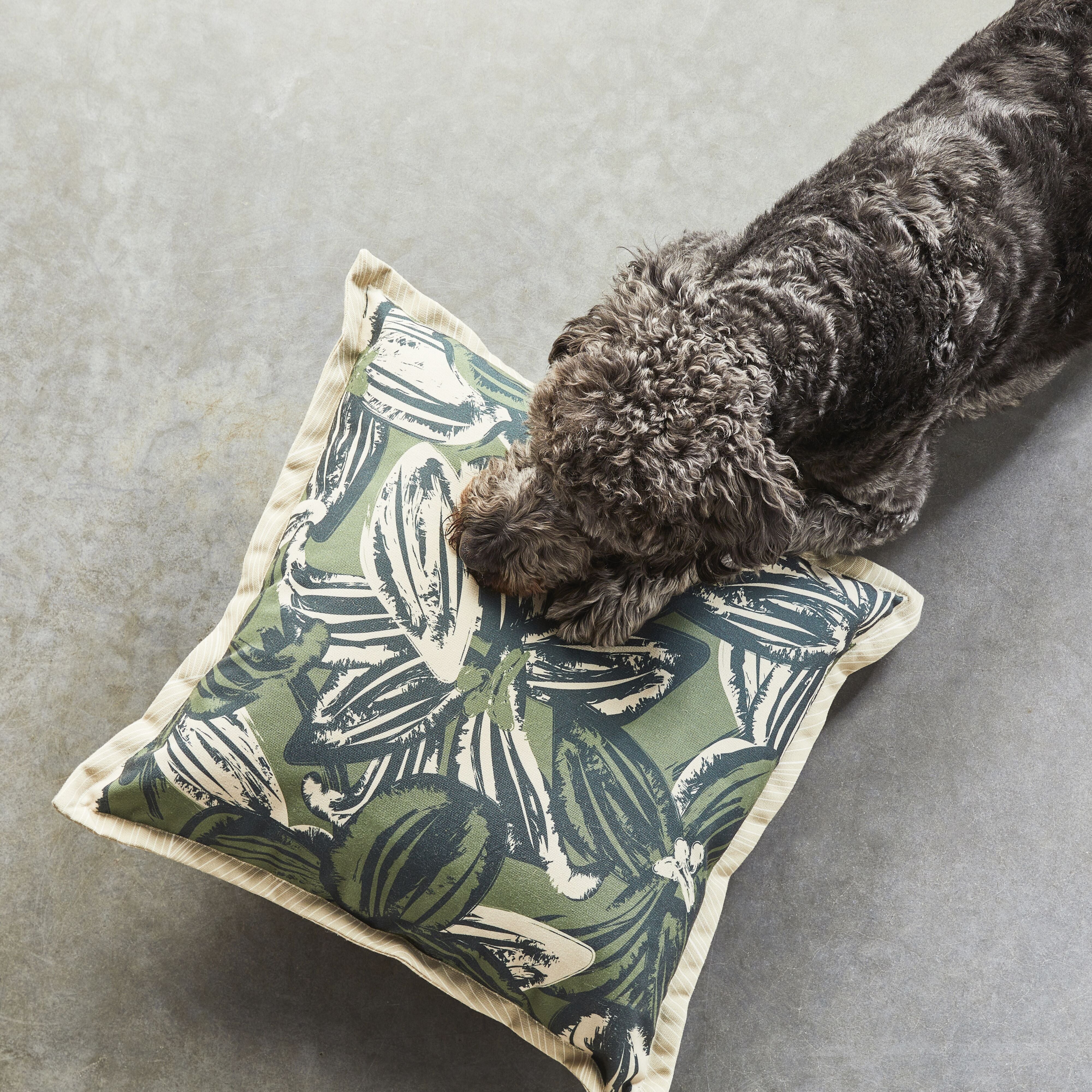 Aruba Leaf Design Cushion 50x50cm - Bohemian Home Decor Throw Pillow for Sofa, Bed & Outdoor Use