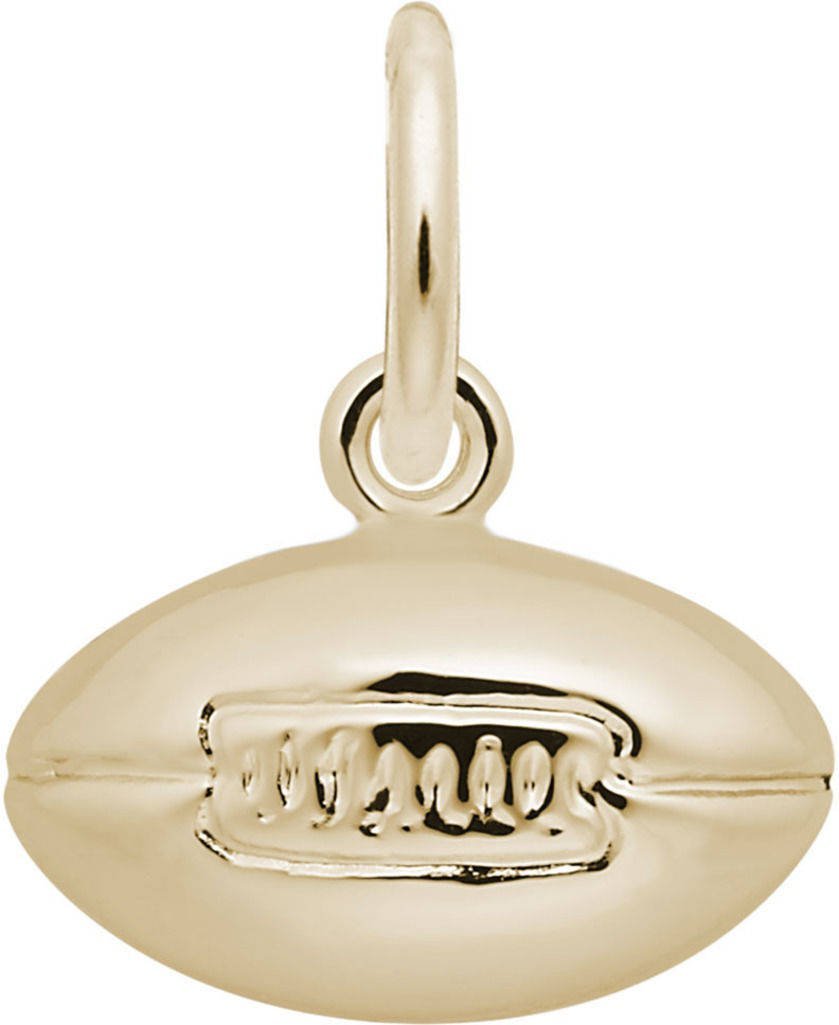 14K Yellow Gold Football Charm Pendant - Perfect for Sports Lovers, Gifts for Athletes & Football Fans, Jewelry for Game Day & Special Occasions
