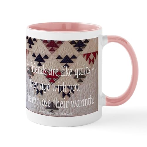 White/Pink Inside - Friends Are Like Quilts Mug Mugs
