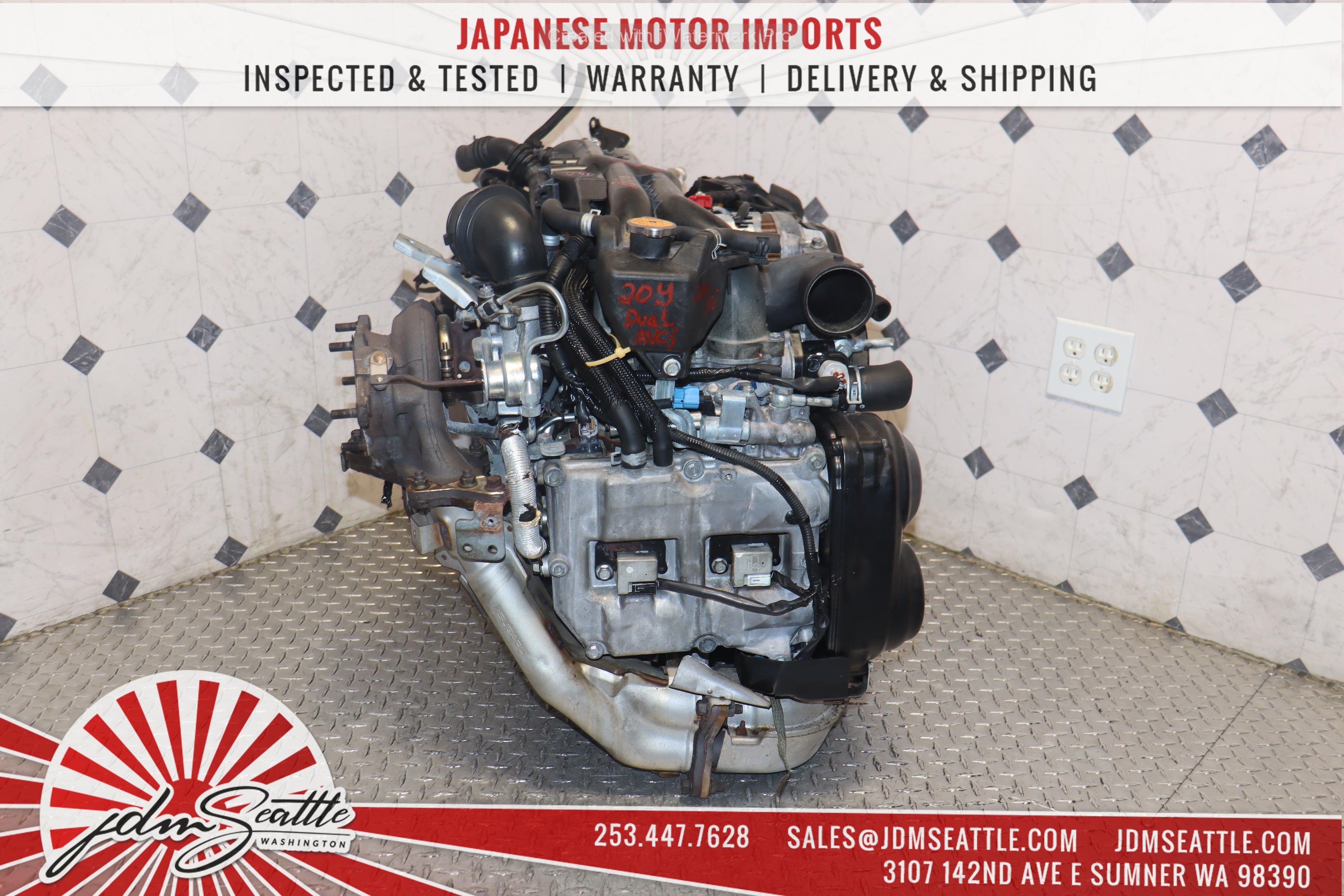 JDM EJ20Y DUAL AVCS 2.0L Engine for 2008-2014 Subaru Impreza WRX & Forester - Direct Replacement for 2.5L EJ255 - Performance Upgrade for Off-Road & Street Racing