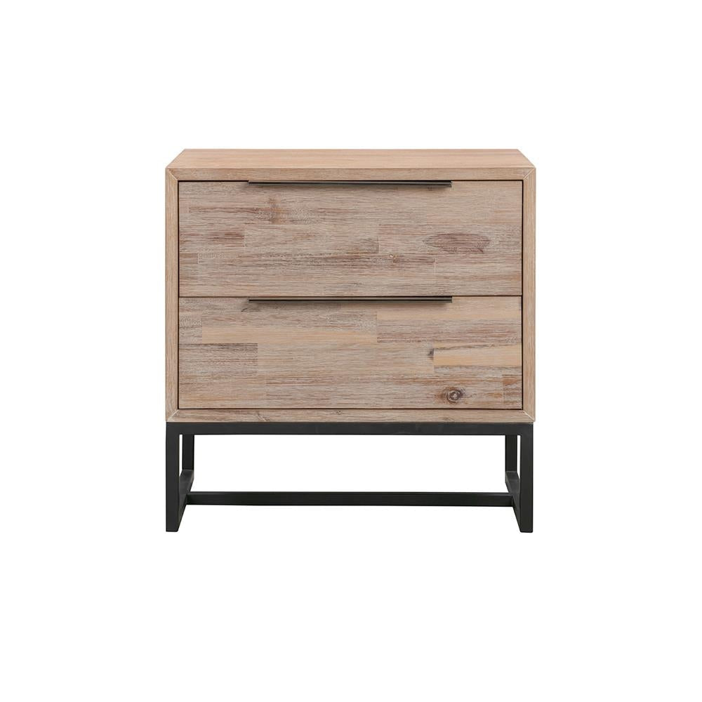 5-Piece Solid Acacia Wood Bedroom Set - King Size Bed, Nightstand, Dresser & Tallboy in Oak Finish | Durable & Stylish for Master Bedroom, Guest Room, or Vacation Home