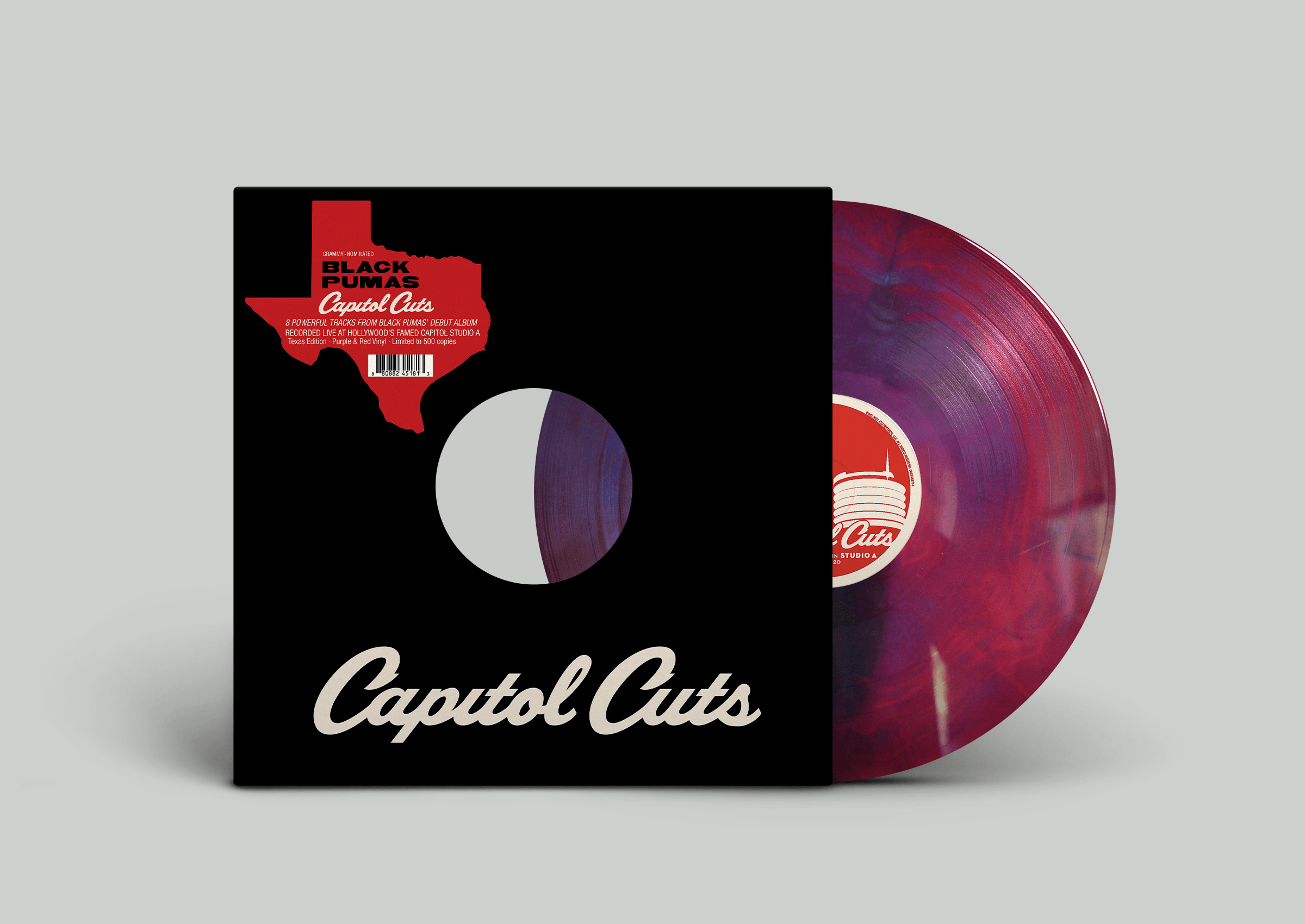 Black Pumas - Capitol Cuts: Live from Studio A (Texas Edition Purple/Red Swirl Vinyl, Limited to 1000 Copies) | Exclusive Collector's Item for Music Lovers & Vinyl Enthusiasts | Perfect for Home Listening, Gifts & Music Collections