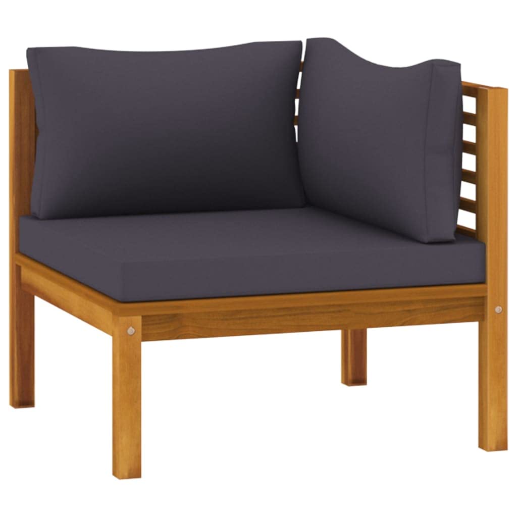 Premium 11-Piece Acacia Wood Patio Lounge Set with Cushions - Outdoor Modular Sofa Seating for Garden, Terrace & Backyard - Durable Wooden Furniture for Relaxing & Entertaining