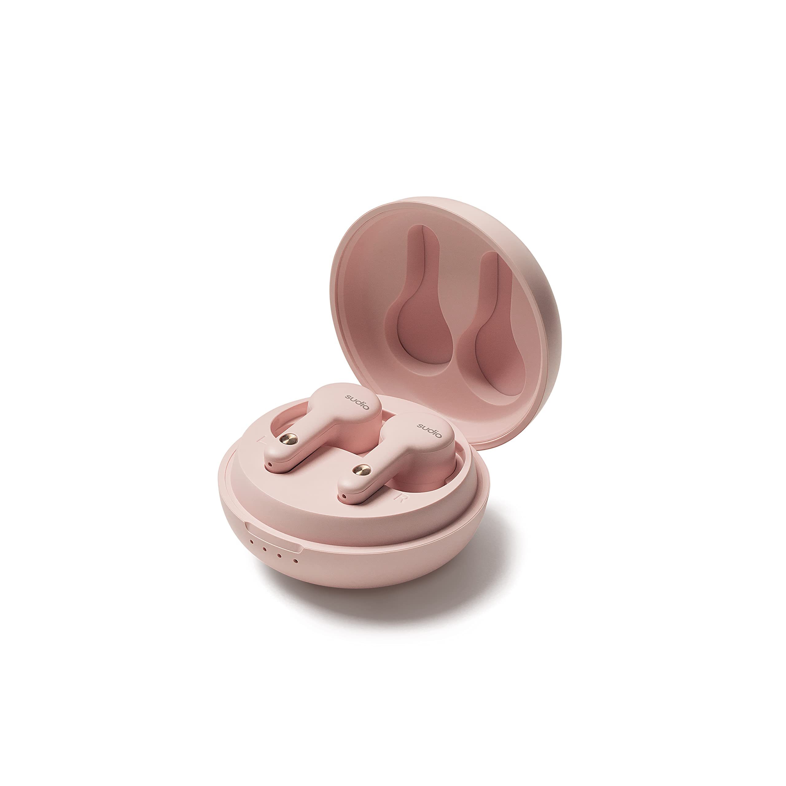 Sudio A2 True Wireless Earbuds with Charging Case - Bluetooth 5.2 in-Ear Noise Cancelling Headphones with Mic, 30H Playtime & IPX4 Water Resistant (Pink) | Perfect for Gym, Running, Commuting & Work Calls