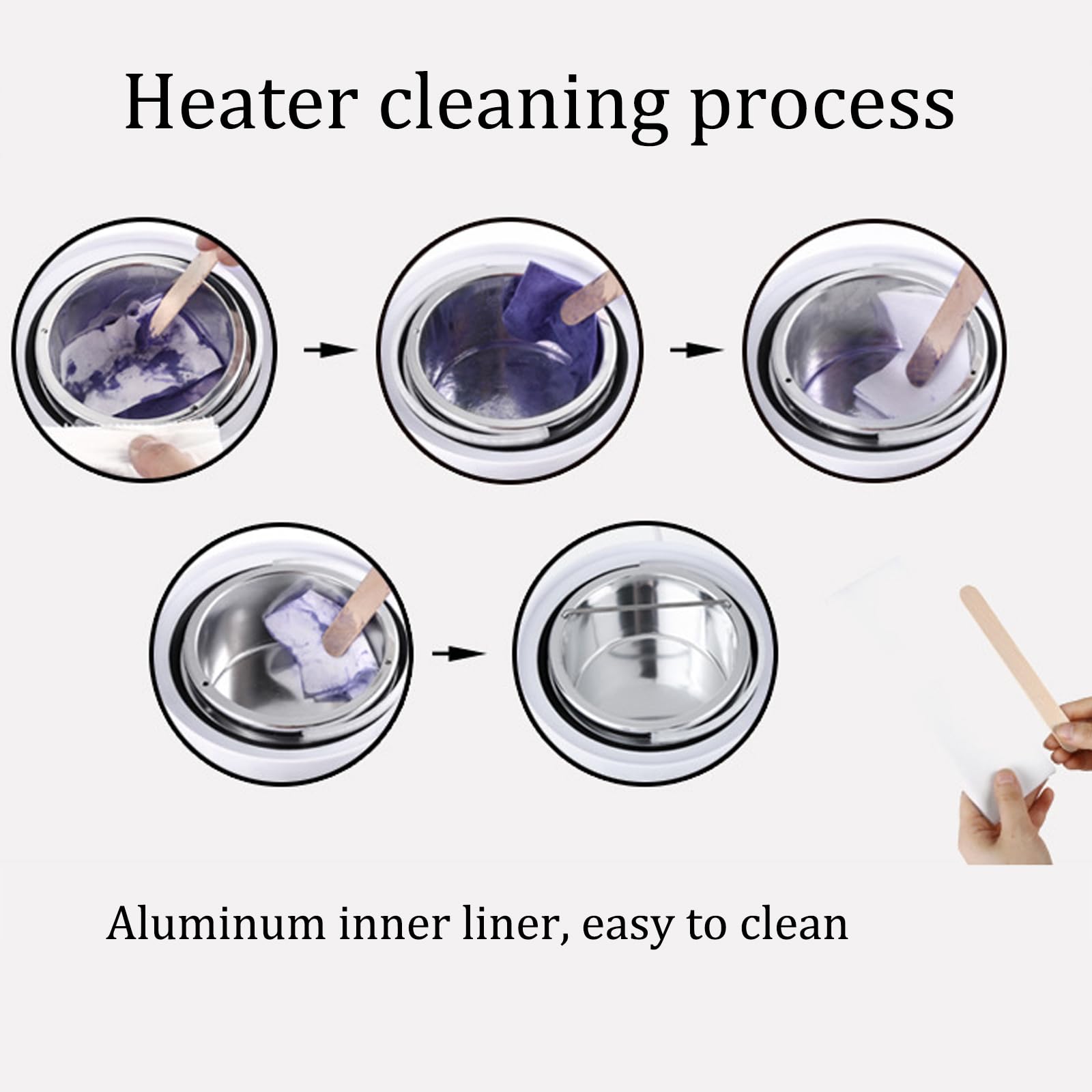 Electric Waxing Machine - 600ml Portable Non-Stick Wax Warmer with Rotary Temperature Control for Wax Beans, Blocks & Soft Wax | Perfect for Home Spa, Salon & DIY Beauty Treatments