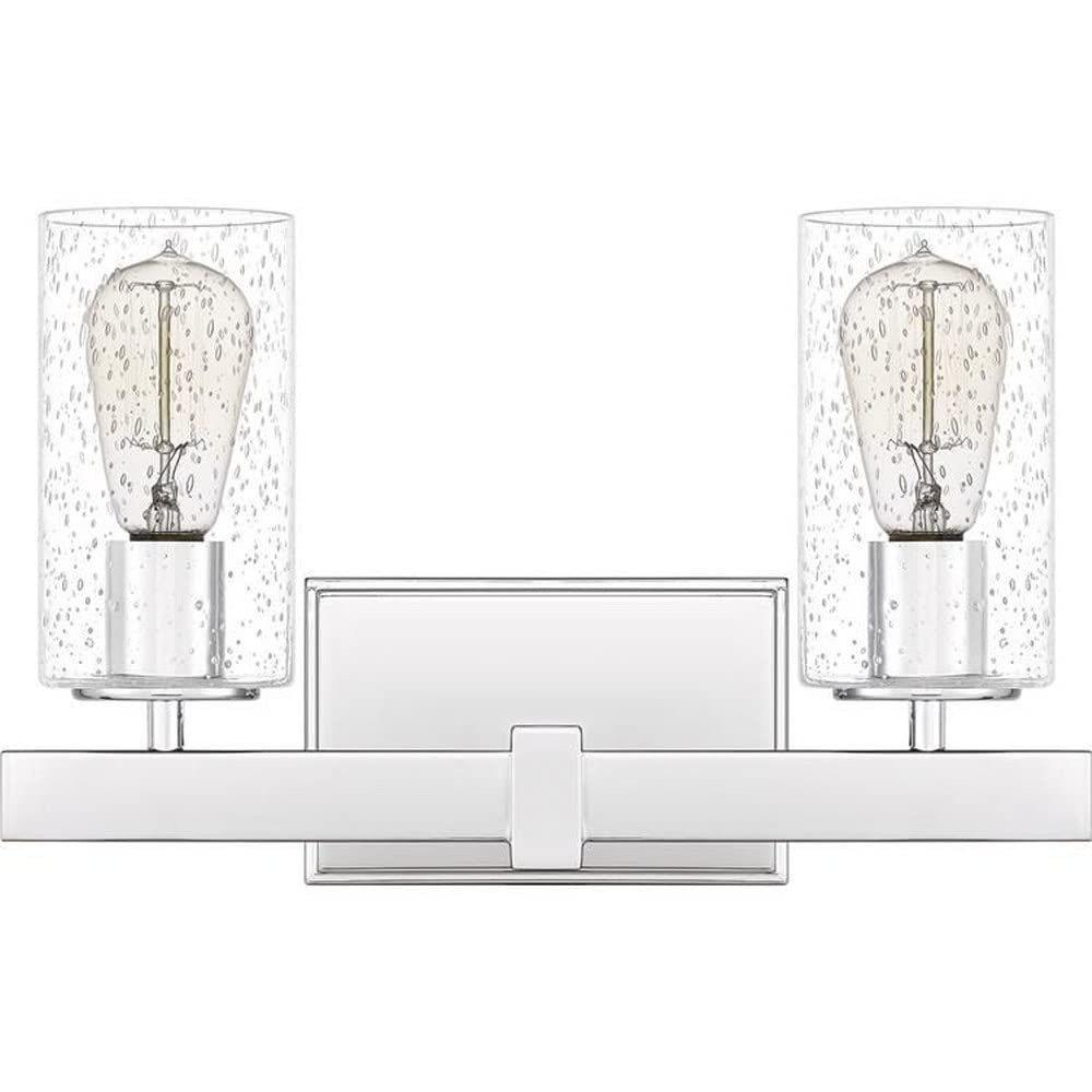 2-Light Bathroom Vanity Light Fixture, 9.5 Inches Height, Modern Wall Sconce for Mirror Lighting - Perfect for Bathroom, Bedroom, and Dressing Room Makeup Areas (Model: 71-Bel-4532424)