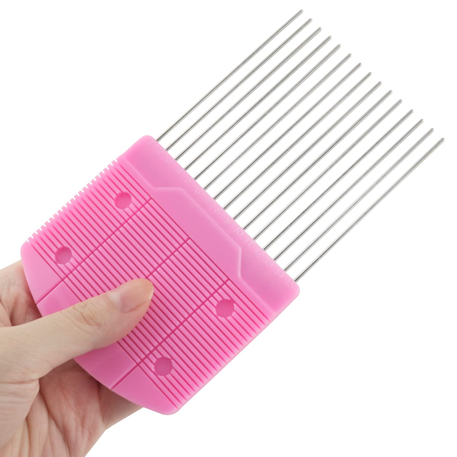 2PCS Quilling Comb Tool for DIY Paper Crafts - Blue and Pink Paper Quilling Comb Set, Origami Carding Art Supplies for Scrapbooking, Greeting Cards & Handmade Decorations