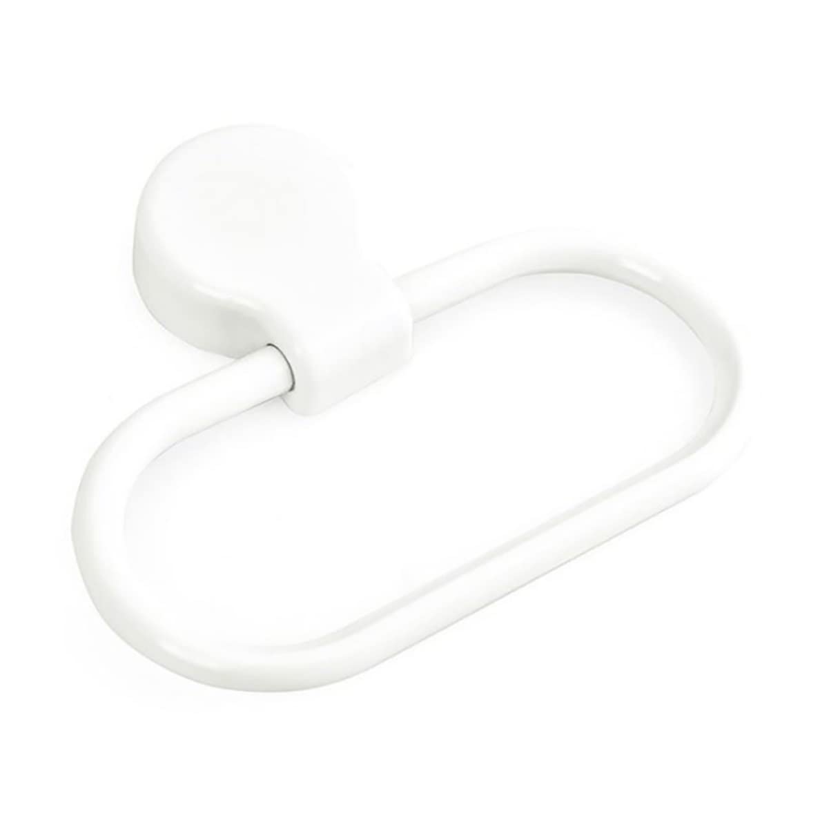 Cabilock Adhesive Plastic Wall Mount Towel Holder Ring - Bathroom Hand Towel Hanger for Kitchen, Bath, RV & Dorm - No Drill Easy Installation