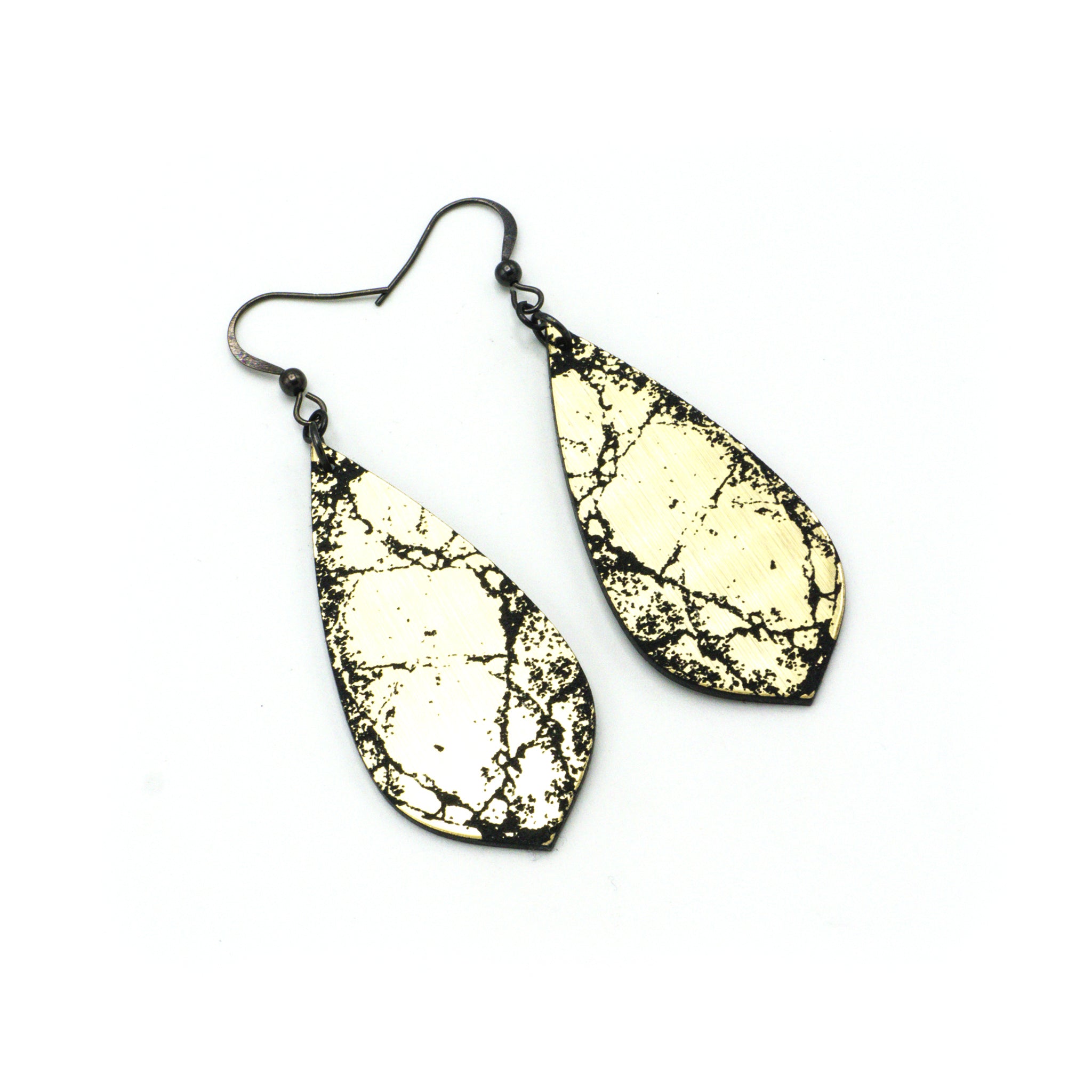 25-Pack Acrylic Earrings Set - Brushed Gold & Black Dangle Earrings for Women | Trendy Fashion Accessories for Parties, Work & Everyday Wear