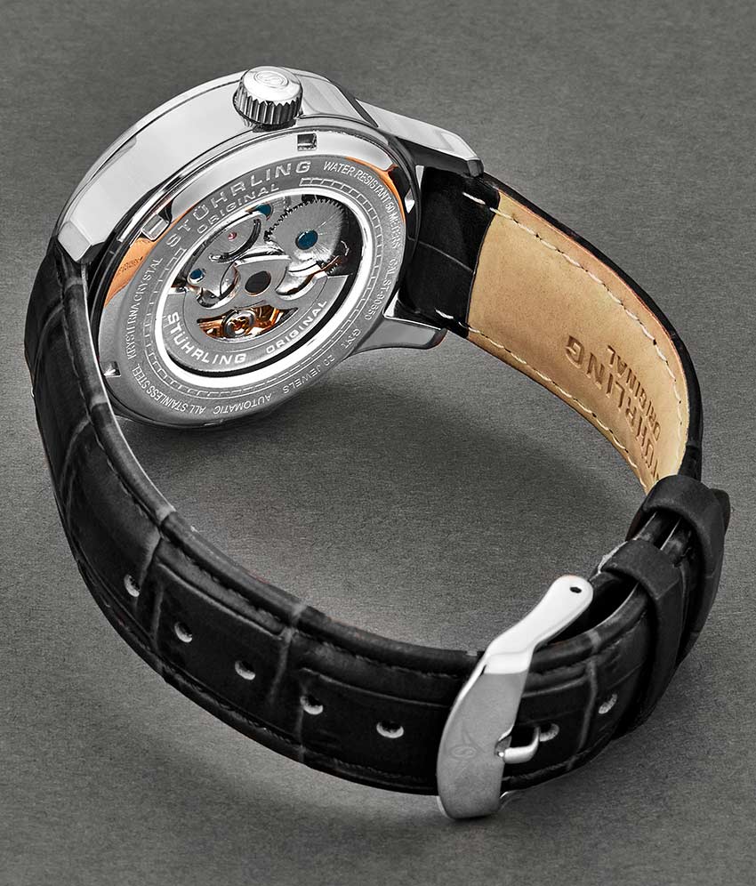 Classique 987 Automatic 40mm Skeleton Watch for Men - Luxury Stainless Steel Mechanical Timepiece with Transparent Dial - Perfect for Business, Formal Events & Gift Giving