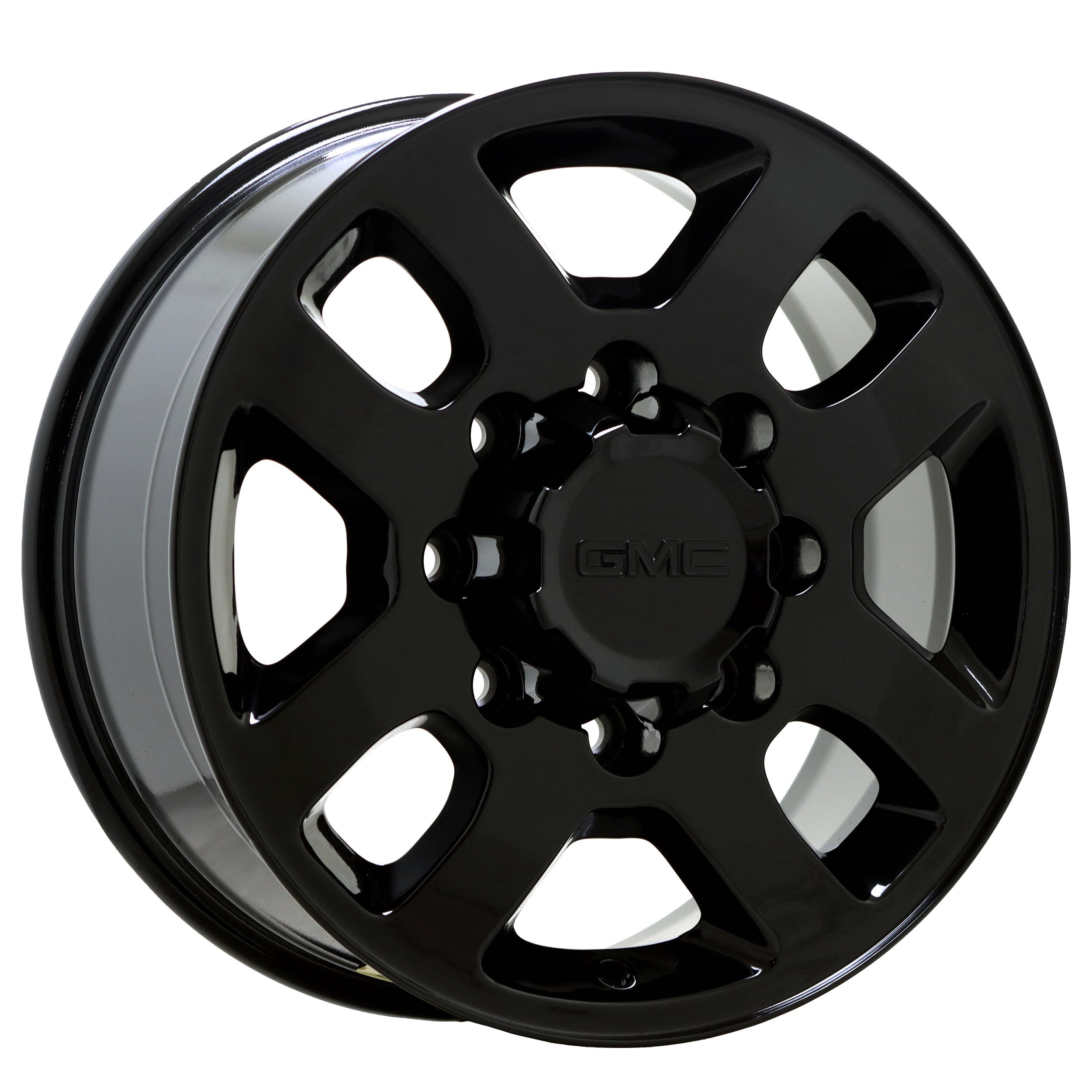 18 GMC Sierra 2500 3500 Gloss Black OEM Wheels Rims - Set of 4 (Part #5502) - Exchange Program Available - Perfect for Off-Roading & Truck Upgrades