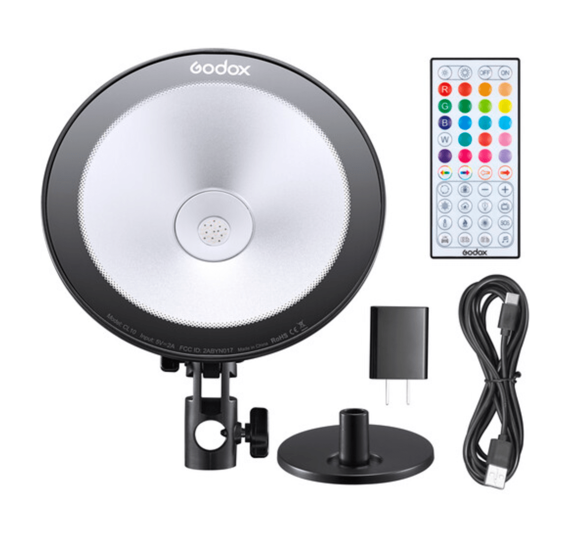 Godox CL10 LED Video Light - 10W Dimmable Continuous Lighting for Webcasting, YouTube, TikTok & Live Streaming - Perfect for Home Studio, Vlogging & Content Creation