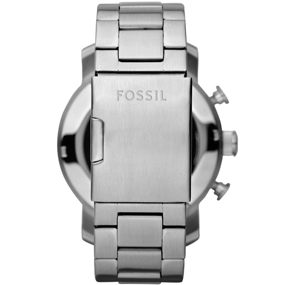 Fossil Nate JR1353 Multi-Function Stainless Steel Watch for Men - Waterproof, Chronograph, Date Display - Perfect for Casual, Business & Outdoor Activities