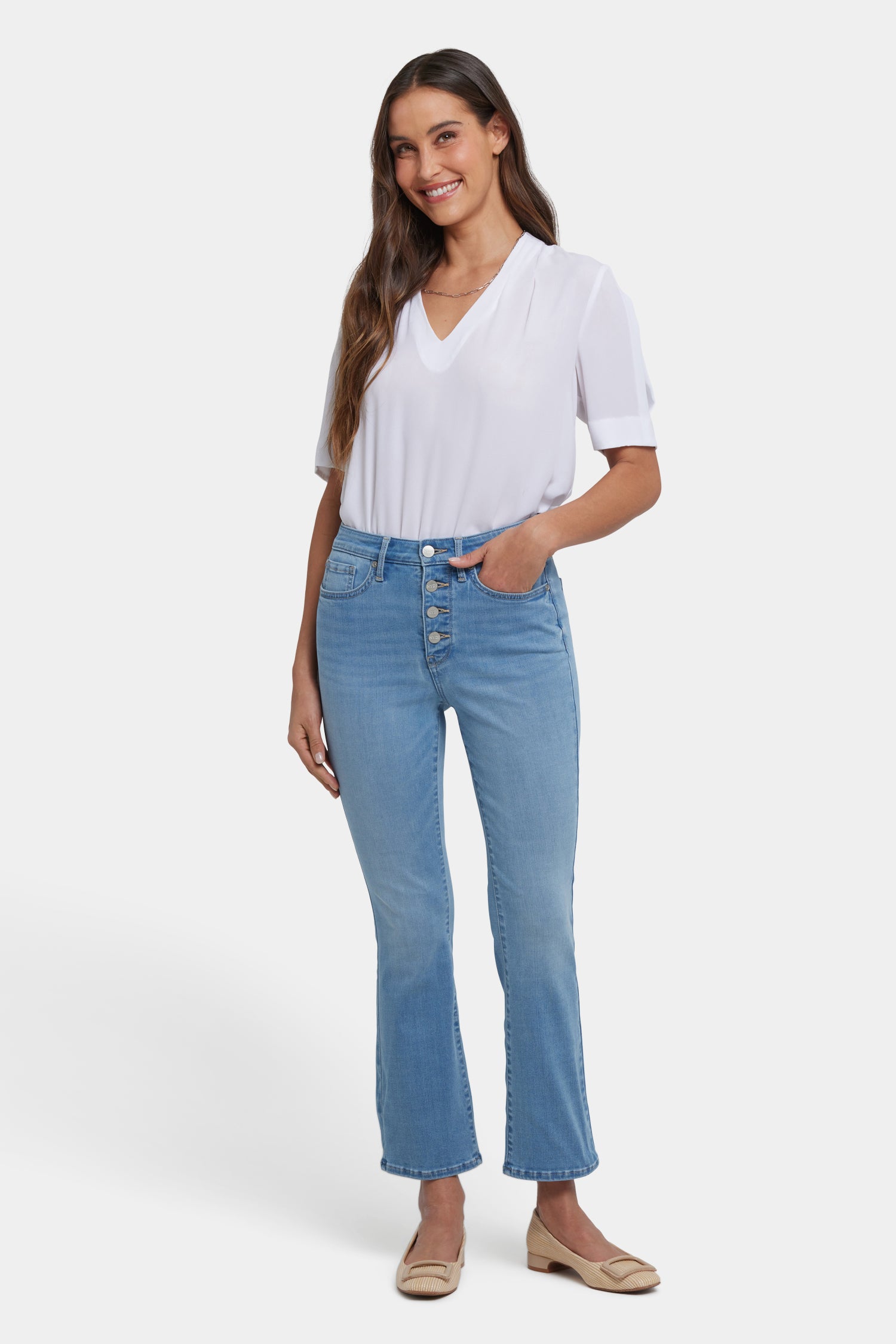 Billie Mini Bootcut Ankle Jeans for Women - High Waisted Stretch Denim Pants, Comfortable & Flattering Fit - Perfect for Casual Outings, Date Nights & Office Wear
