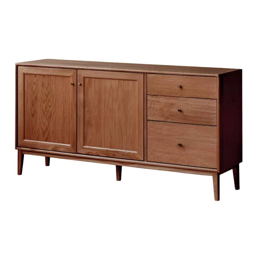 Stylish Oak Solid Wood Modern Dining Sideboard Buffet Cabinet - Perfect for Dining Room Storage & Entertaining