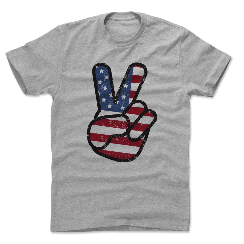 500 LEVEL USA Shirt with Peace Sign & American Flag Design - Patriotic Casual Wear for Men & Women | Perfect for 4th of July, Memorial Day & National Pride Events