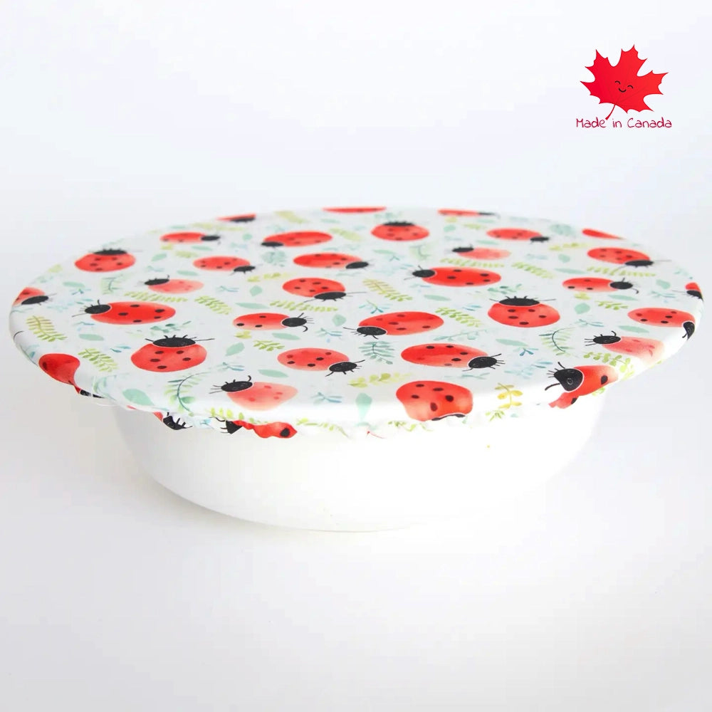 Colibri Extra Large Bowl Cover - Stretchable Silicone Food Cover with Ladybug Design, Perfect for Microwave, Fridge & Meal Prep - BPA-Free, Reusable, Dishwasher Safe