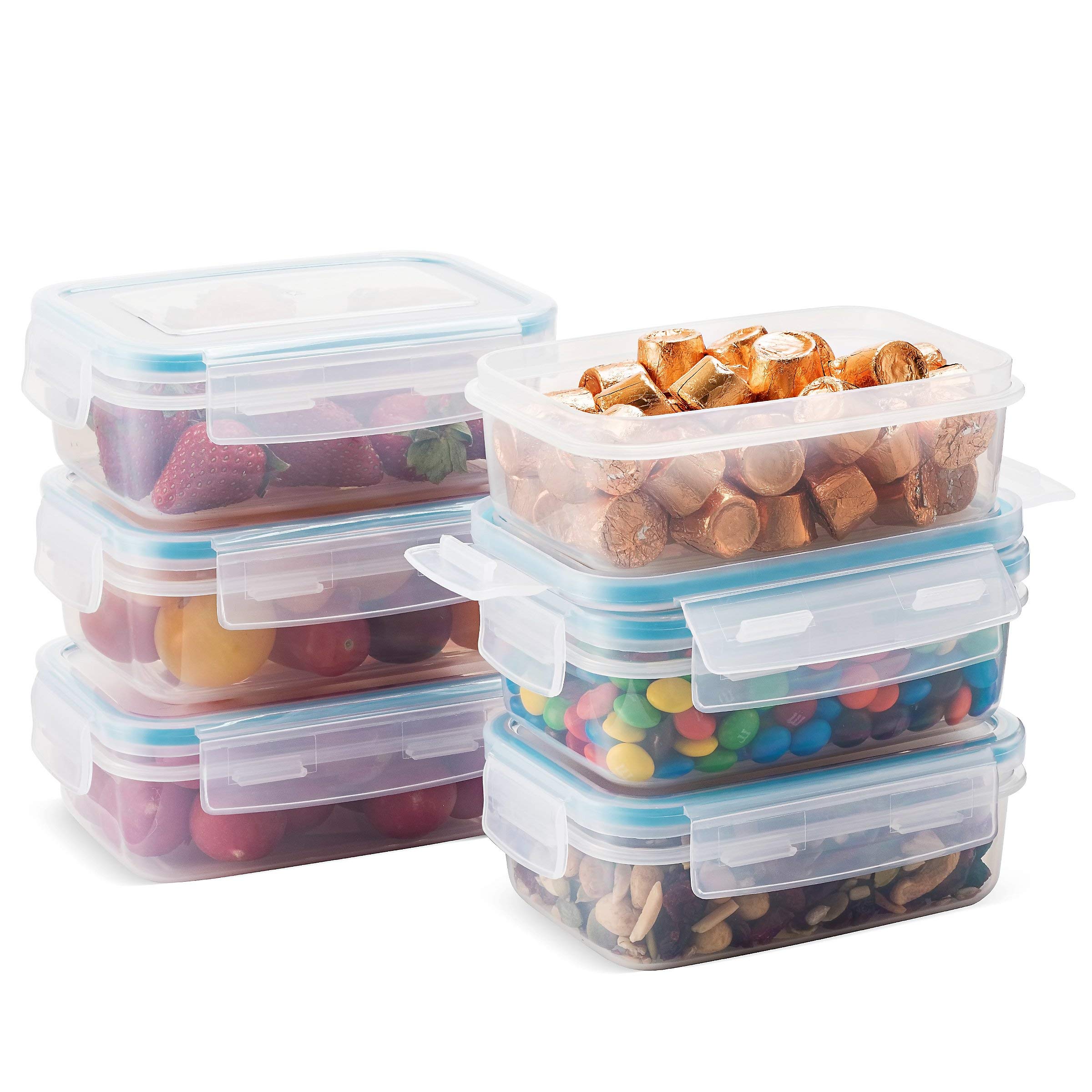 Komax Biokips Airtight Food Storage Containers 15oz (Set of 6) - BPA-Free Leakproof Kitchen Containers with Locking Lids - Microwave & Dishwasher Safe for Meal Prep, Snacks, Pantry Organization & Leftovers Storage