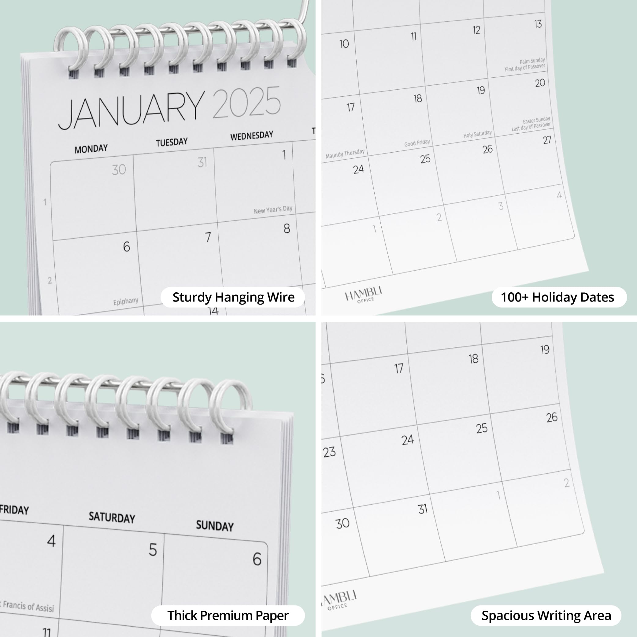 2025-2026 Wall Calendar | 18-Month Planner from July 2025 to June 2026 | Customizable Desk Calendar with Landscape Design | Perfect for Home, Office & School Organization