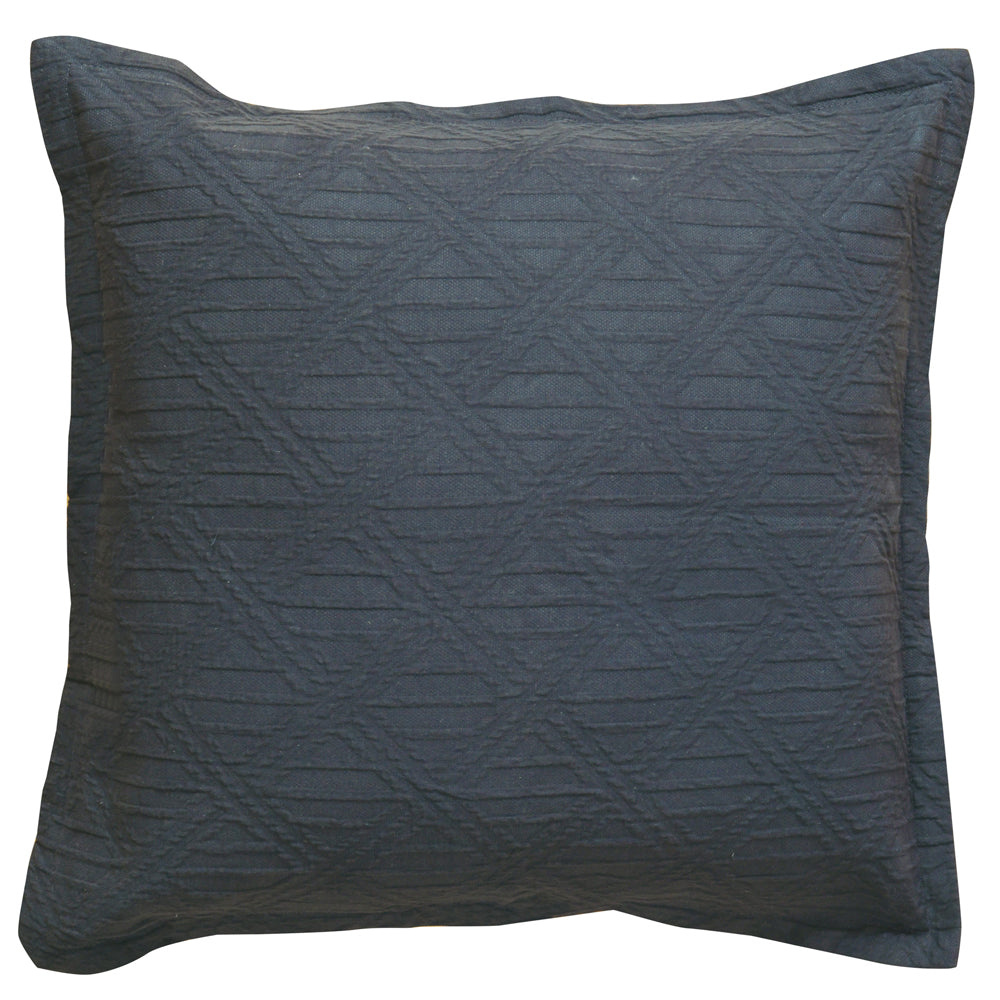 Premium Hallston Charcoal European Pillowcase - 100% Cotton Luxury Bedding for Home & Hotel Use - Soft & Breathable Decorative Pillow Cover for Sofa, Bed, Couch