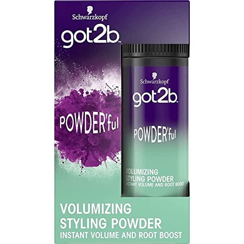 Schwarzkopf got2b Powder'ful Volumizing Root Hair Styling Powder for Instant Volume & Lift - Vegan, 10g - Perfect for Fine Hair, Updos & Everyday Volume Boost
