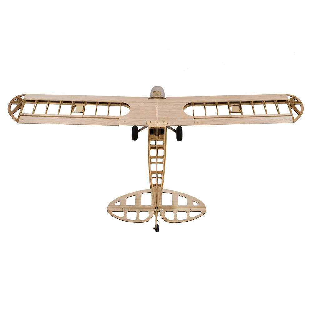 DW Hobby 1.2M Balsa Wood Piper Cub J3 RC Airplane Kit - Laser-Cut Unassembled Remote Control Model Plane for Adults & Hobbyists | Outdoor Flying, Backyard Fun & Aviation Enthusiast Gift