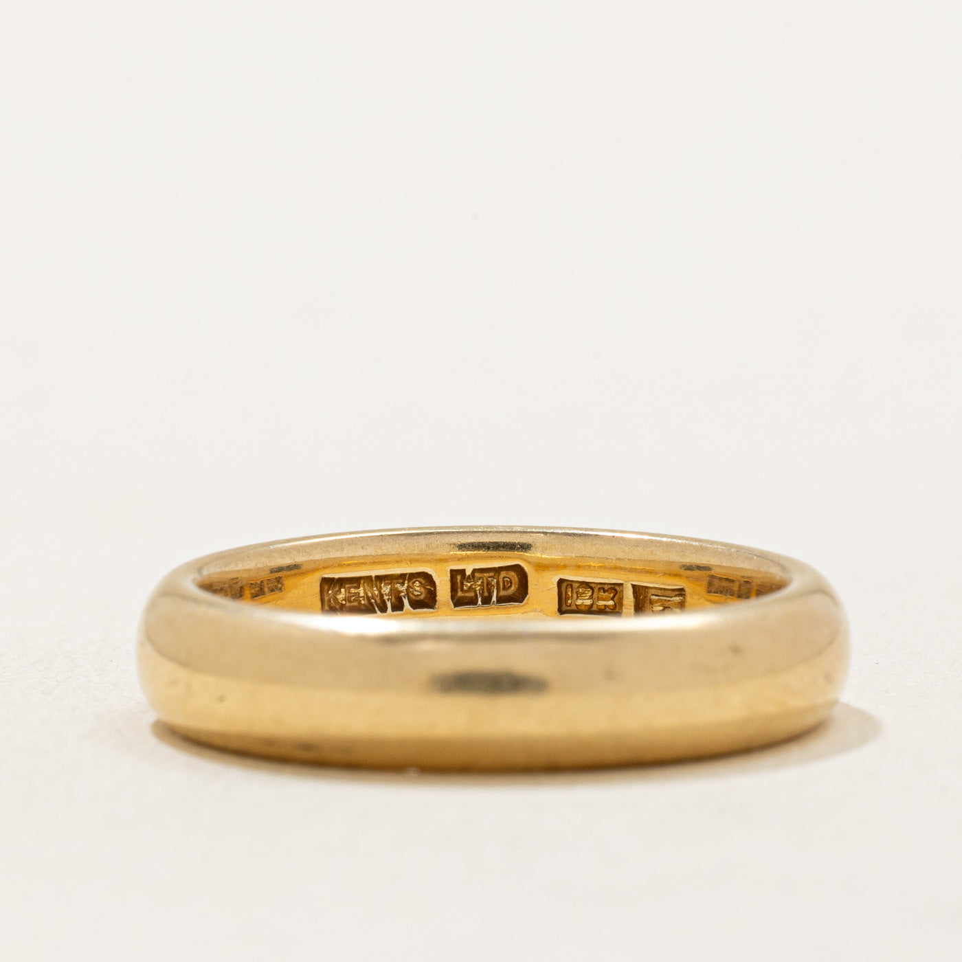 18k Yellow Gold Wedding Band Ring for Women & Men - 4.55mm Wide, Size 7.25 - Perfect for Engagement, Anniversary & Couple Jewelry Gifts