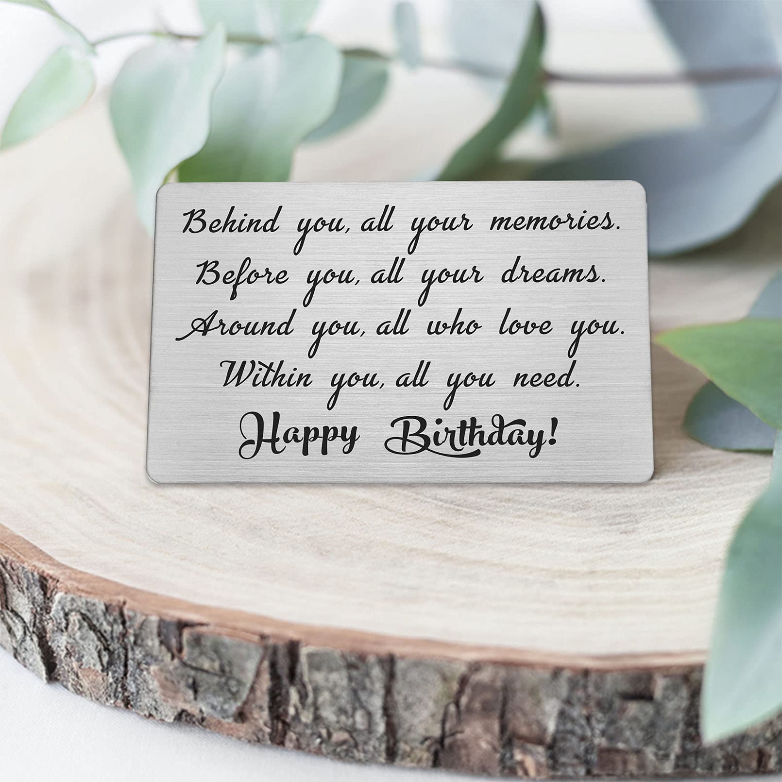 Thoughtful Birthday Gifts for Women & Men - Personalized Wallet Card with Inspirational Message | Perfect for Anniversary, Graduation, Valentine's Day & Special Occasions