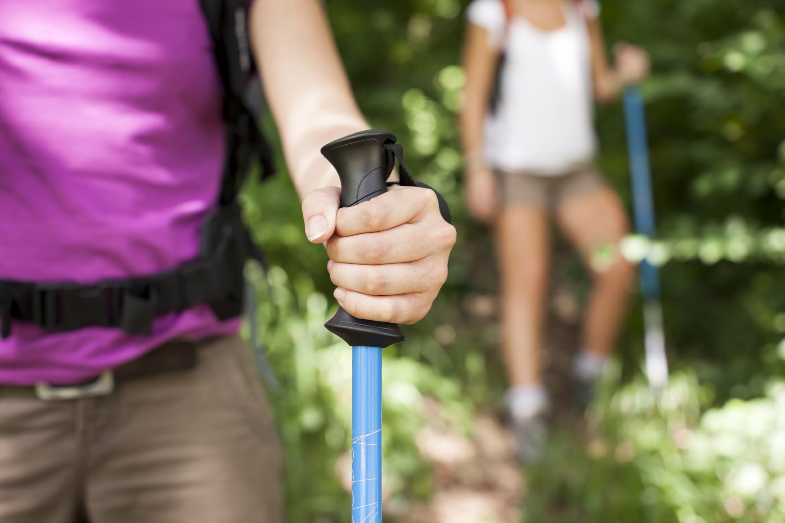 Lightweight Adjustable Trekking Poles for Hiking & Backpacking - Pair of 2 with Anti-Shock Tips - Perfect for Camping, Mountain Climbing & Outdoor Adventures
