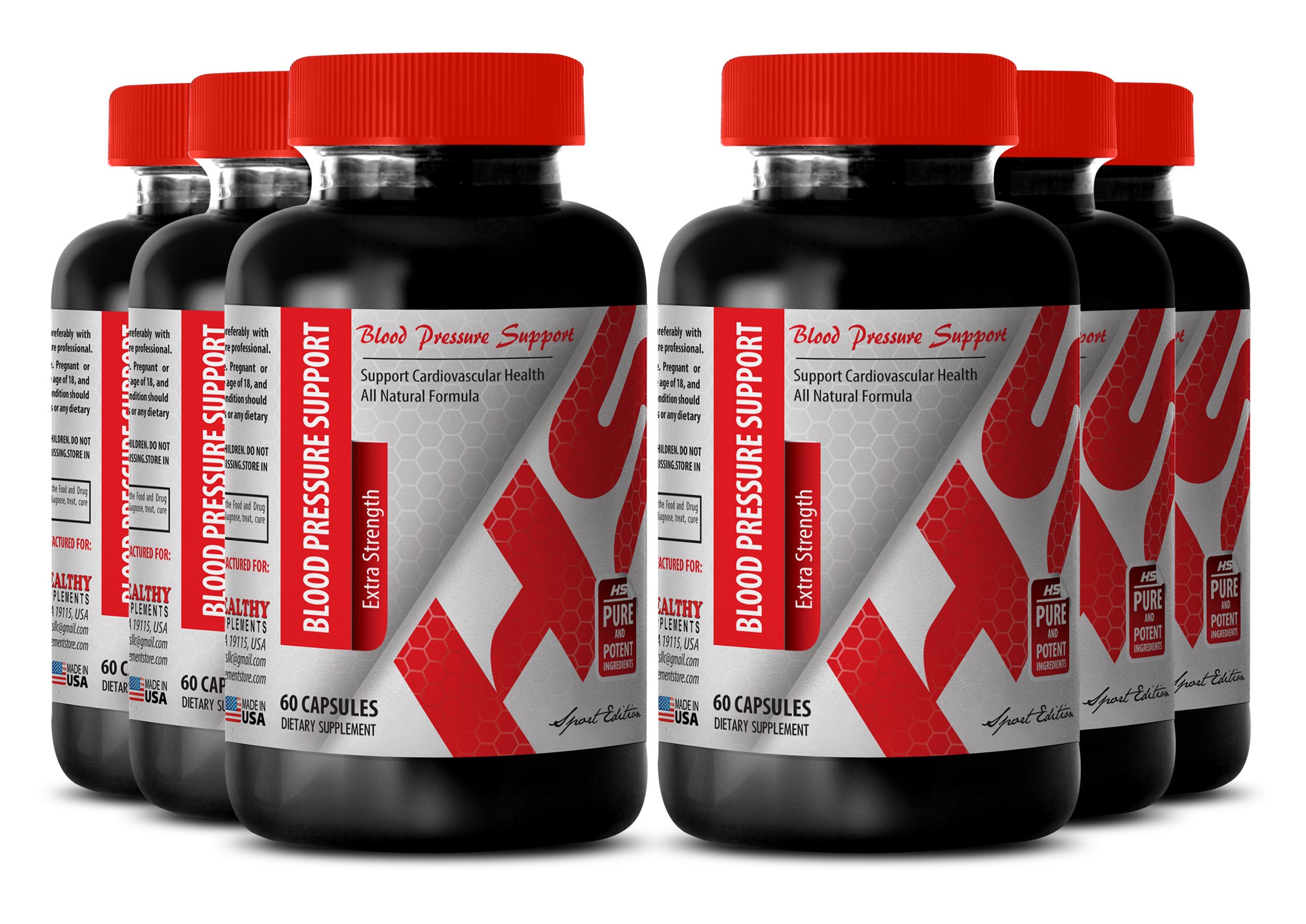 Organic Coleus Forskohlii Supplement for Blood Pressure Support & Heart Health - Natural Cardiovascular Support Formula (6 Bottles) - Supports Healthy Circulation & Energy Levels for Active Lifestyles
