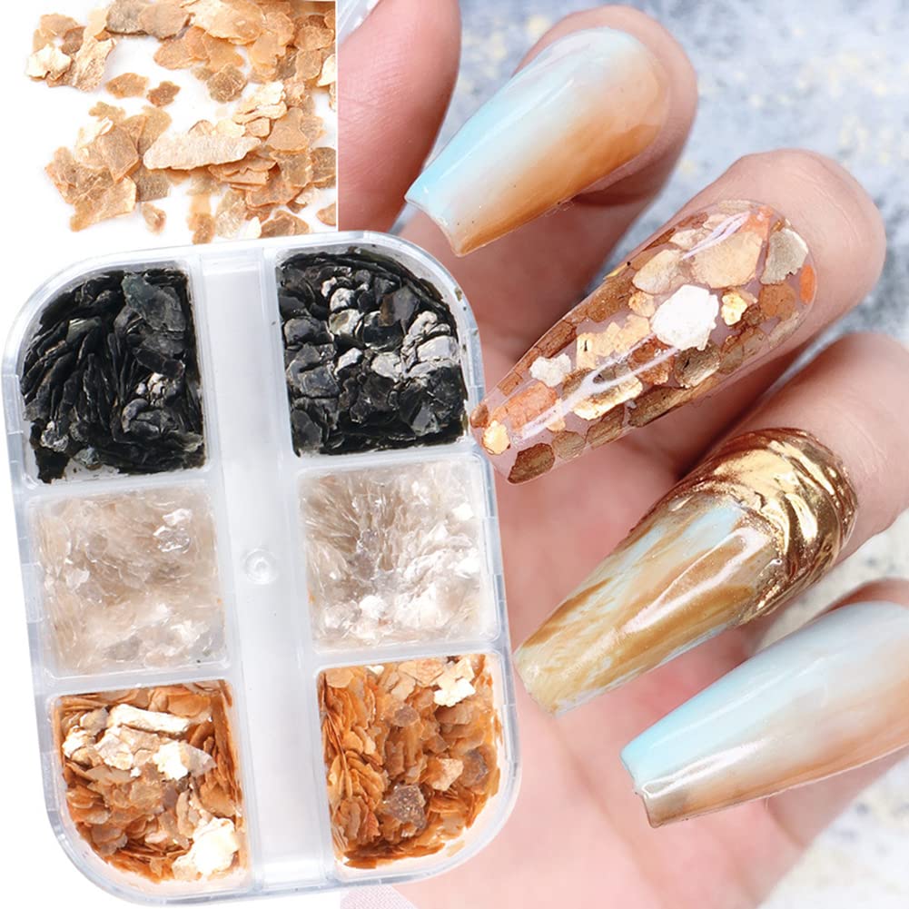 3D Holographic Nail Glitter Flakes - Irregular Marble Glitter for Acrylic Nails, DIY Manicure Tips - Nail Art Supplies for Women & Kids (Perfect for Parties, Salons & Home Nail Designs)