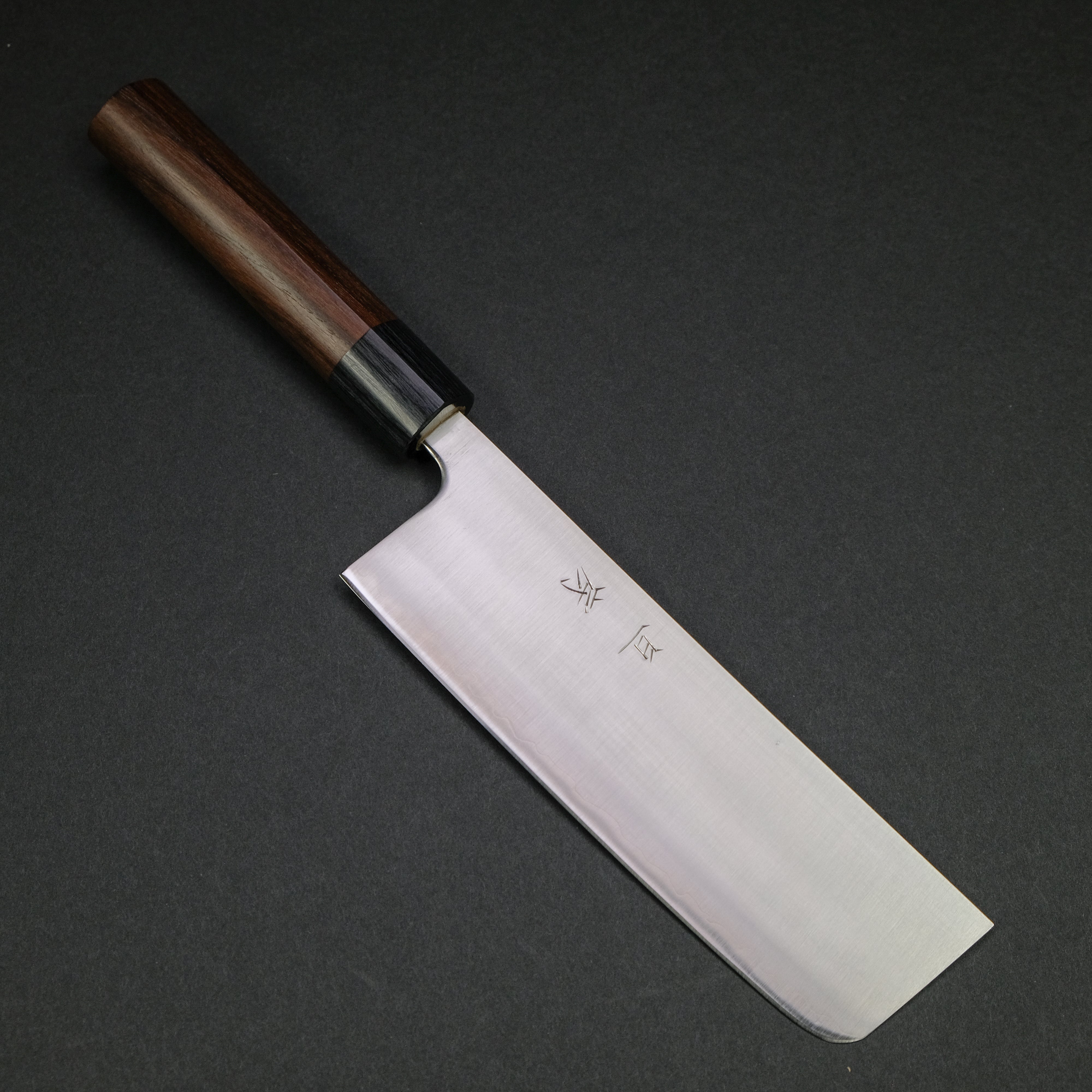 Premium Akifusa Blue Super Nakiri Knife 165mm - Japanese High-Carbon Steel Blade with Rosewood Handle - Perfect for Sushi, Vegetables & Precision Cutting
