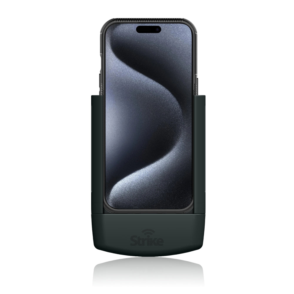 iPhone 15 Pro Car Mount Holder - Compatible with Strike Rugged Case | Secure Phone Cradle for Driving, Commuting & Road Trips