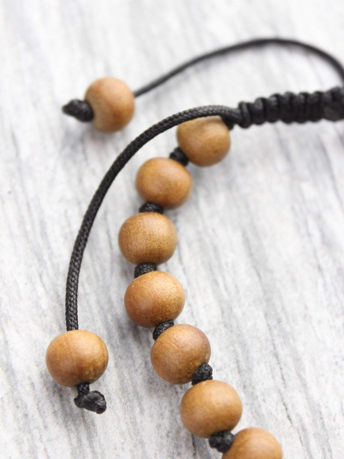 Hand Knotted Genuine Sandalwood Beaded Bracelet for Women - Natural Aromatherapy & Meditation Accessory for Stress Relief & Spiritual Healing