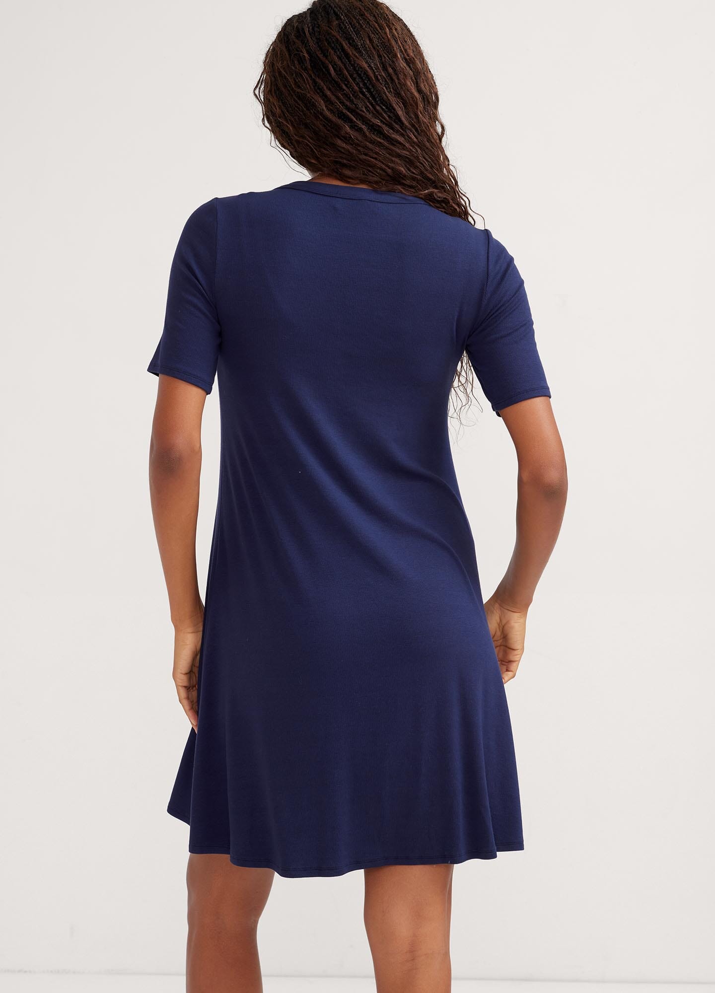 Ultra Soft Ribbed Nursing Mini Dress for Breastfeeding Moms - Comfortable Maternity & Nursing Wear for Daily Use, Outings & Special Occasions