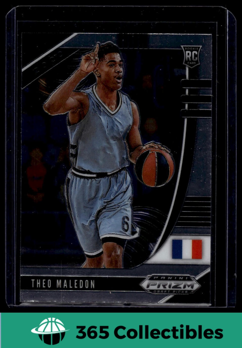 2020 Panini Prizm Draft Picks Collegiate Theo Maledon RC #57 Basketball Card - ASVEL Rookie Card for Collectors & NBA Fans - Perfect for Trading, Display & Investment