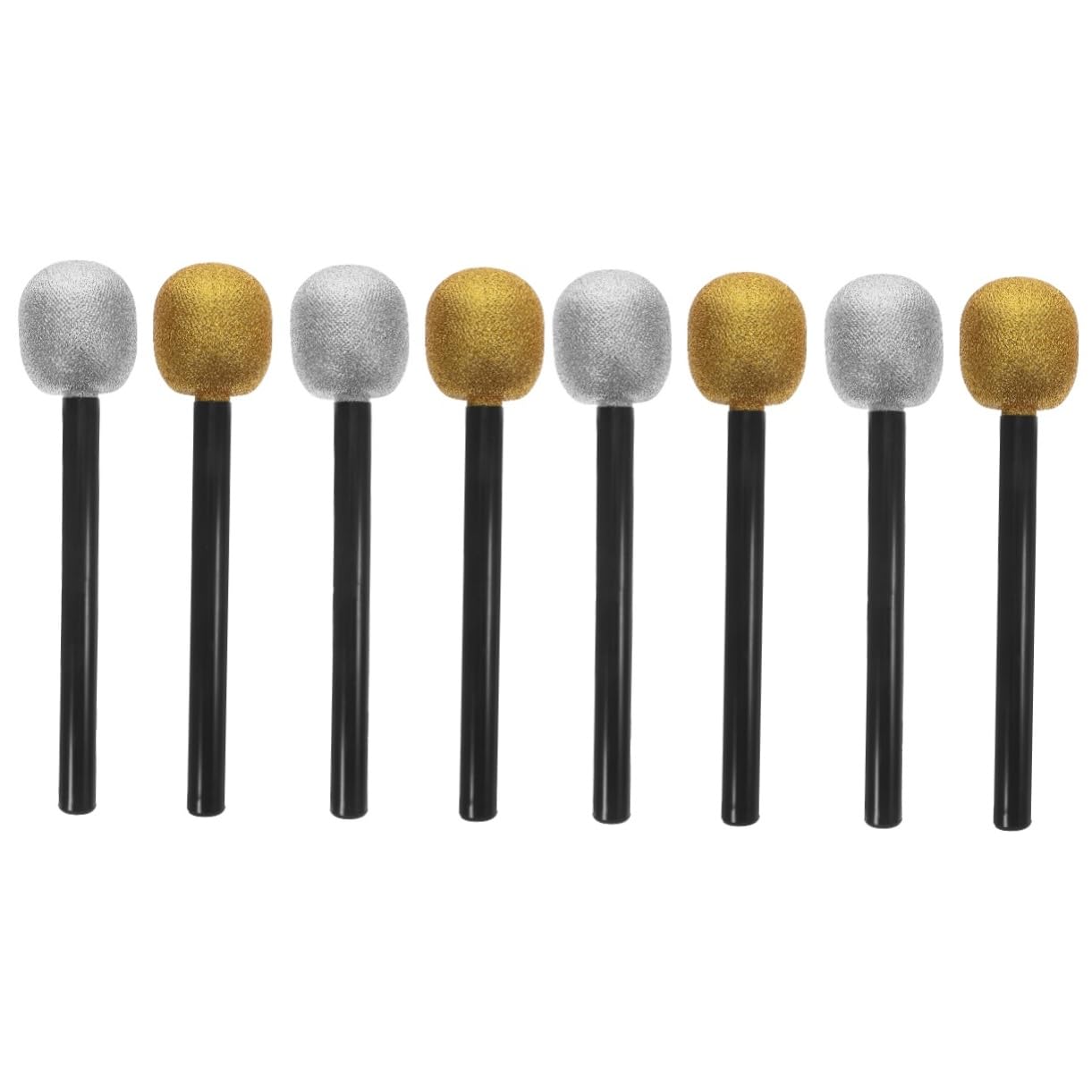8-Piece Toyvian Pretend Play Microphone Set for Kids - Realistic Plastic Microphone Toys for Toddlers & Children - Perfect for Sing-Along, Role Play, and Stage Performance Fun