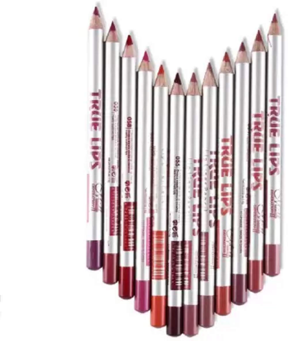 MN True Lips Waterproof Lip Liner Pencil - Long Lasting Multi-Colored Lip Pencils for Precise Definition | Perfect for Everyday Makeup, Night Out & Special Occasions