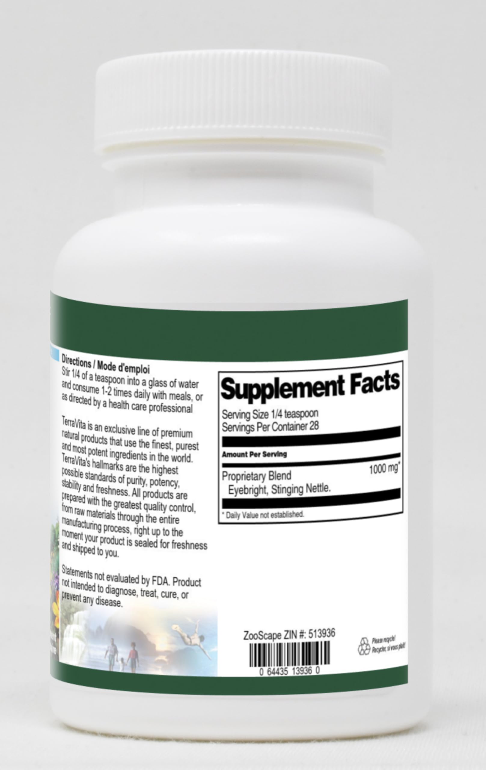 Eyebright & Stinging Nettle Herbal Supplement Powder - 1 oz (ZIN: 513936) for Eye Health & Seasonal Relief | Supports Vision, Allergies & Respiratory Wellness