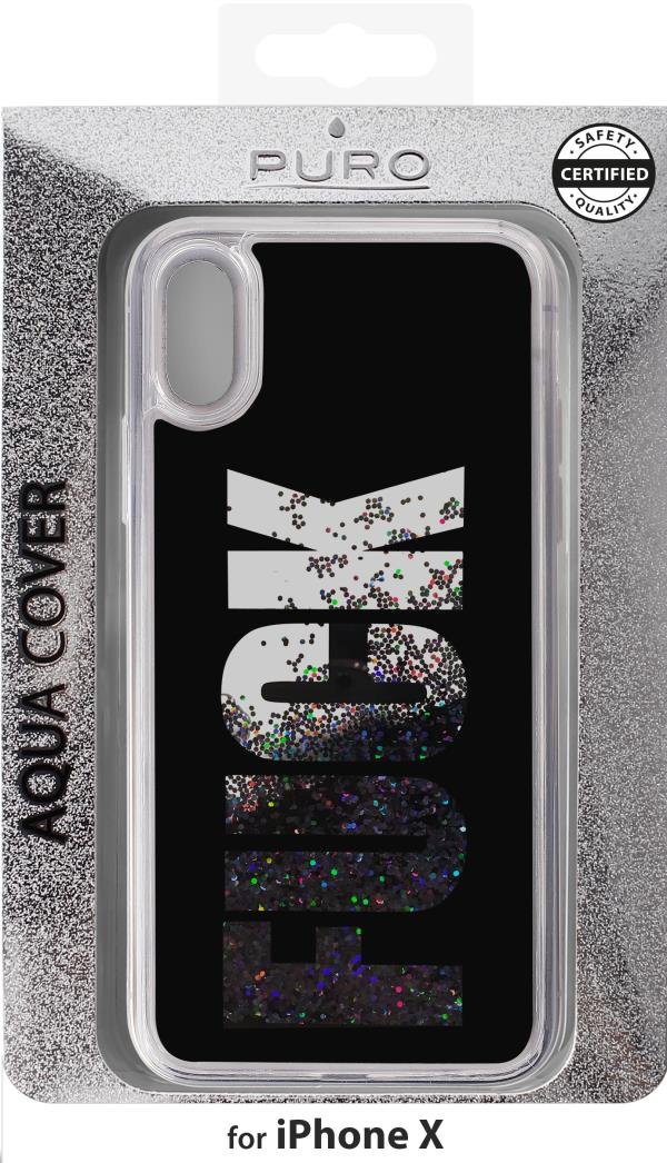 Puro Aqua FCK Waterproof Case for Apple iPhone X - Black | Shockproof & Dustproof Protection for Swimming, Hiking & Outdoor Activities