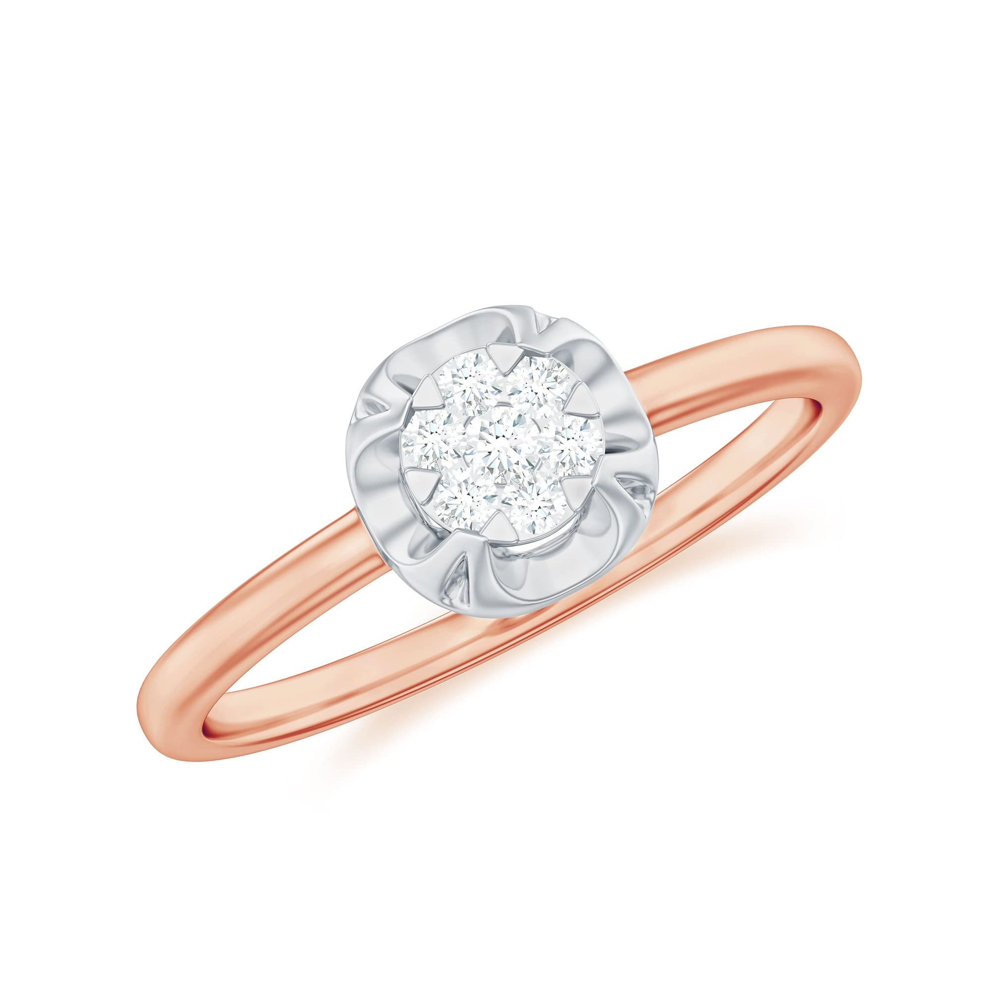 1/4 CT Round Cut Diamond Promise Ring for Women - 14K Gold Certified Diamond Engagement Ring - Perfect for Anniversaries, Proposals & Special Occasions