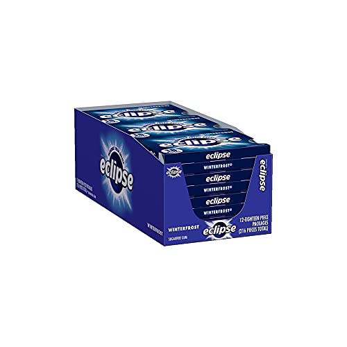 Sugar-Free Eclipse Winterfrost Chewing Gum (12 Pack) - Bulk Wholesale Discount for Fresh Breath & Oral Care - Perfect for Offices, Schools & Travel