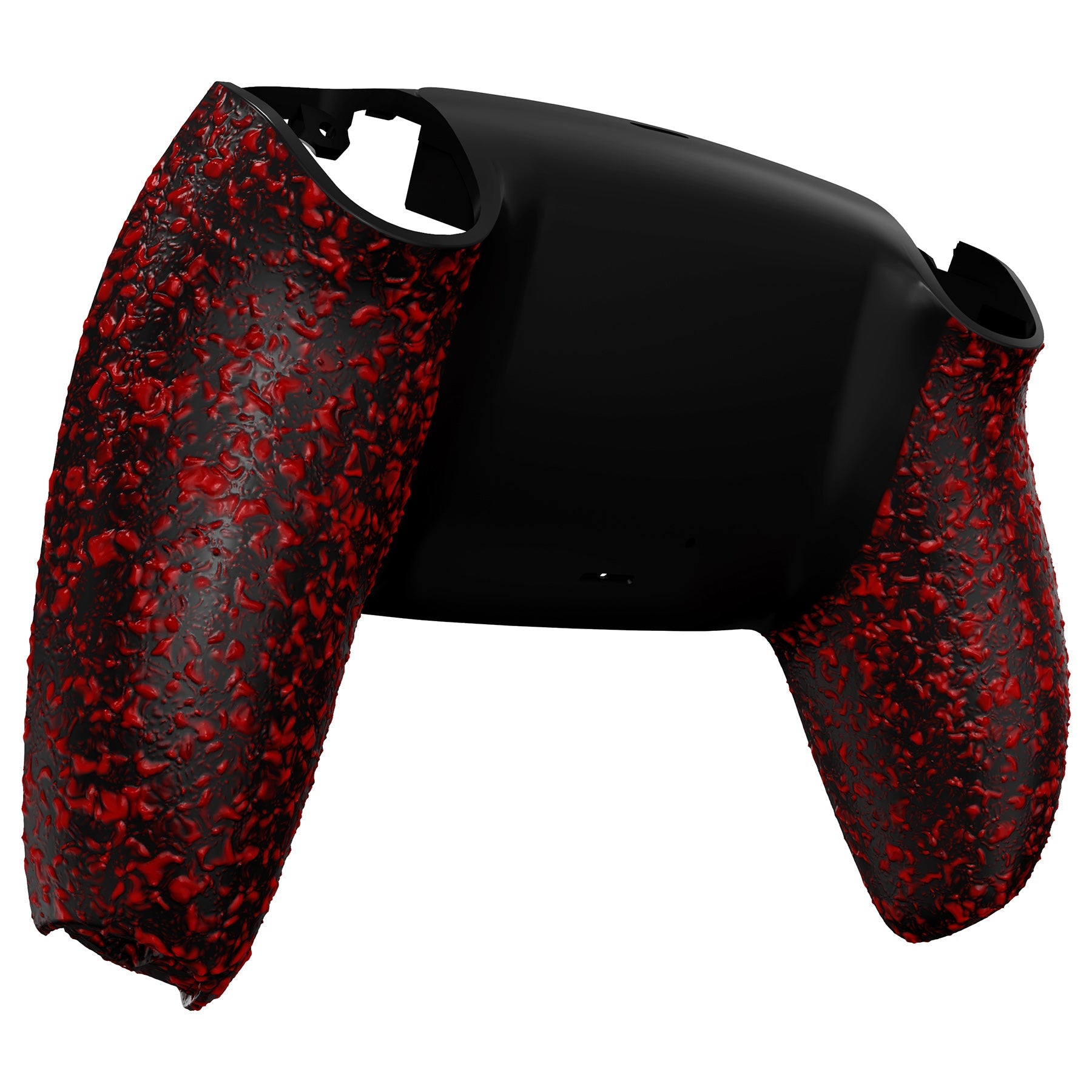 eXtremeRate Textured Red Replacement Back Housing Bottom Shell for PS5 Controller BDM-010/020/030/040/050 - Durable Custom Cover for Enhanced Grip & Gaming Performance