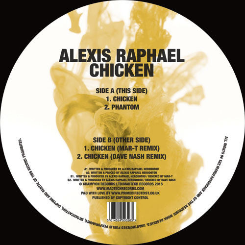 Alexis Raphael – Chicken 12 (Madtech Records KCMT032) – Electronic Dance Music Vinyl for DJs & Collectors – Perfect for Clubs & Music Production