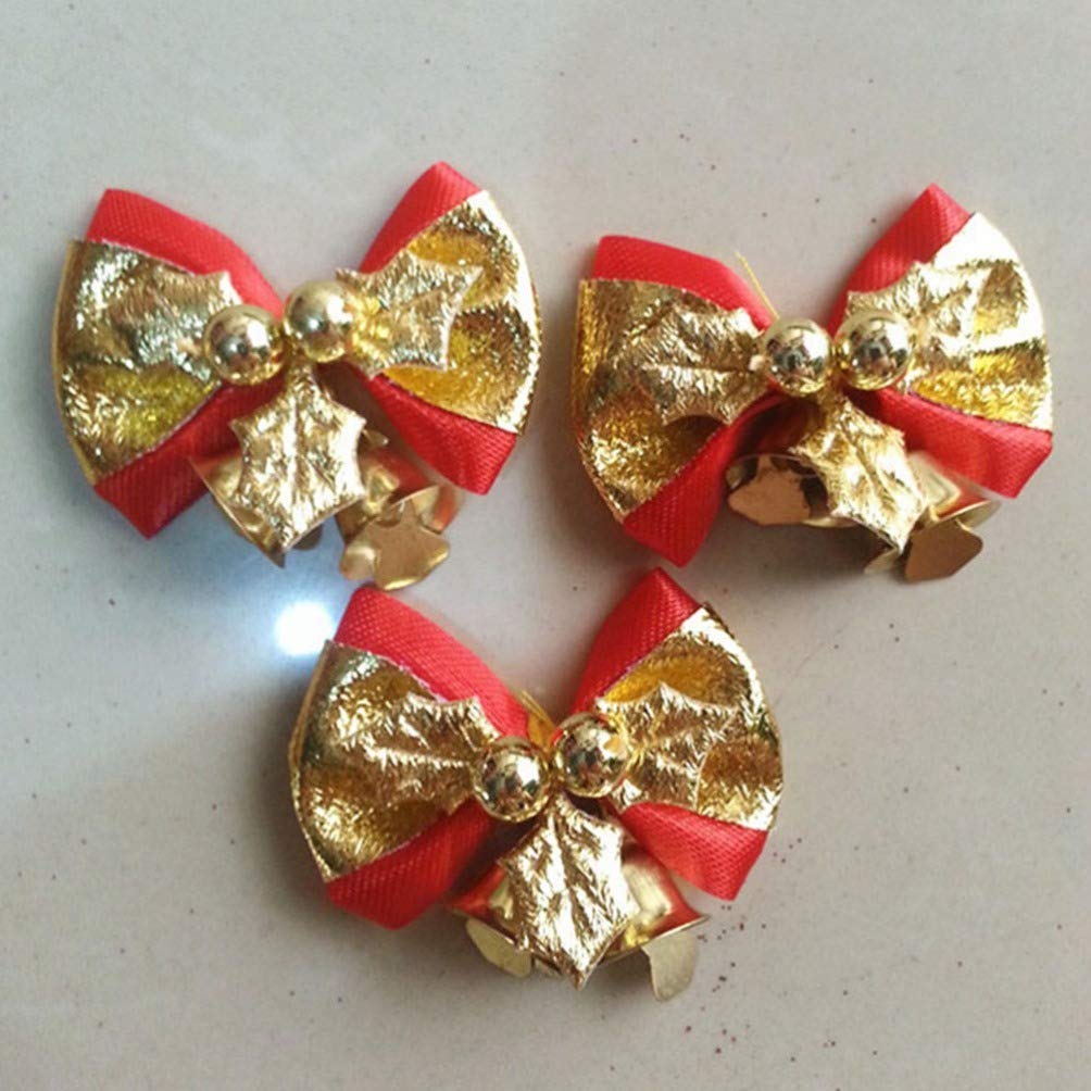 Rustic Craft Bows 24pcs - Tree Ornaments & Wedding Decor for Christmas Wreaths