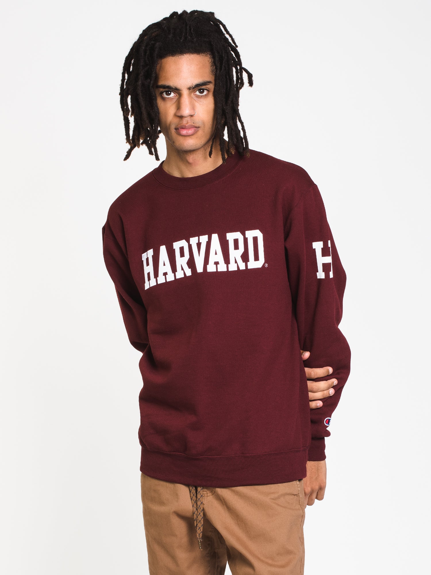 Champion Eco Powerblend Harvard University Crewneck Sweater - Soft & Comfortable Pullover for Men & Women - Perfect for College, Casual Wear & Gameday Outfits