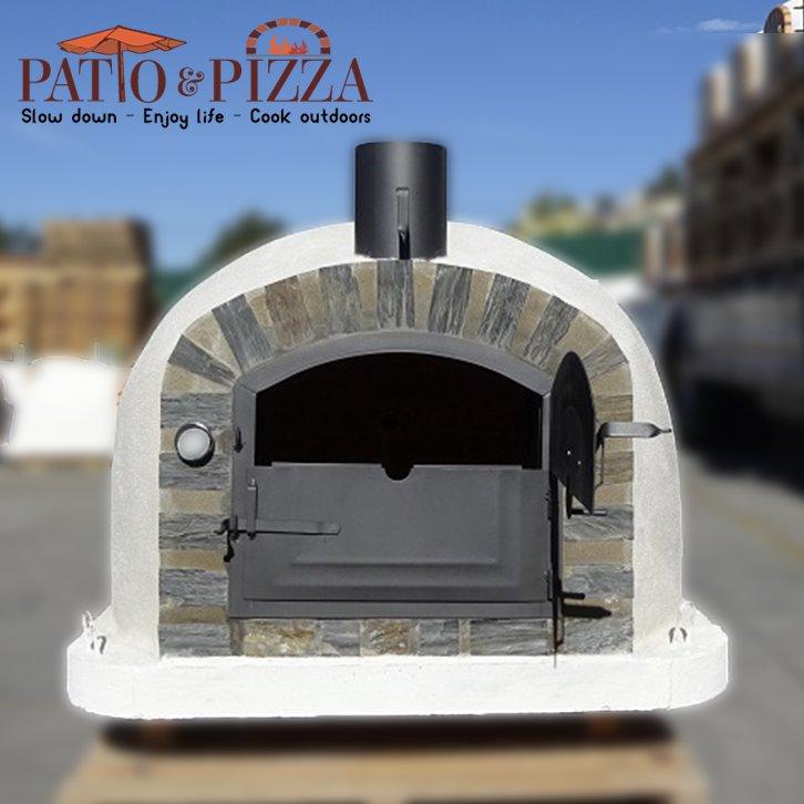 Premium Lisboa Brick Pizza Oven Stone Arch - Outdoor Wood Fired Oven for Authentic Italian Pizza, Bread & Baking - Perfect for Backyard, Patio & Garden Cooking